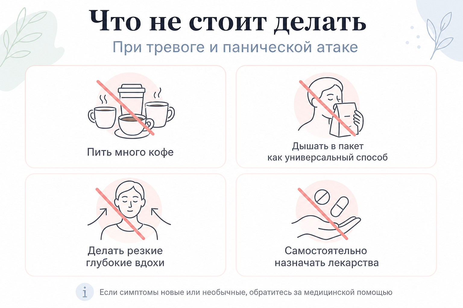 Не делайте это при панической атаке